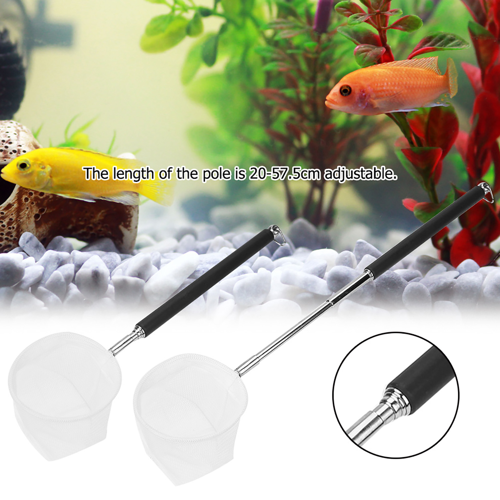 Adjustable Aquarium Fishing Ne - Fish Net Handle review and price