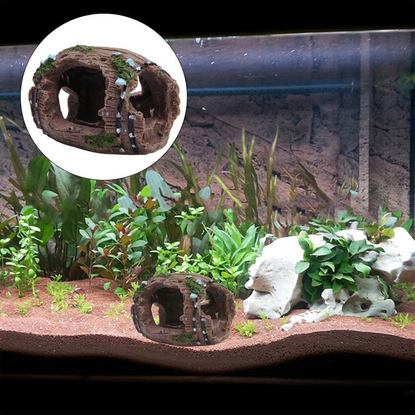 Resin Aquarium Ornaments Decor - Aquarium Fish Background review and price