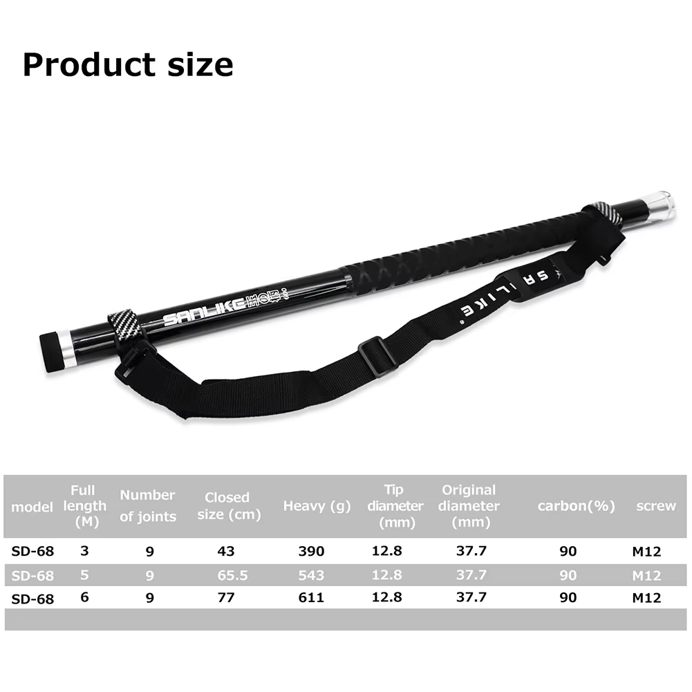 SANLIKE 3m Black Telescopic Ca - Fish Net Handle review and price