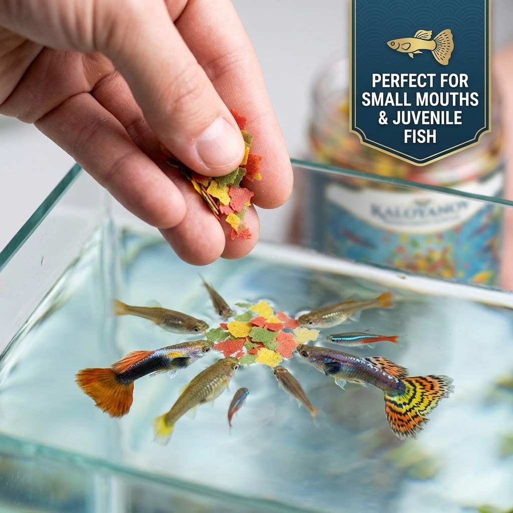 Tri-Color Aquarium Fish Food F - Fish Food Flake review and price